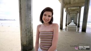 Hot Cute Brunette Teen Doing First Porn Video
